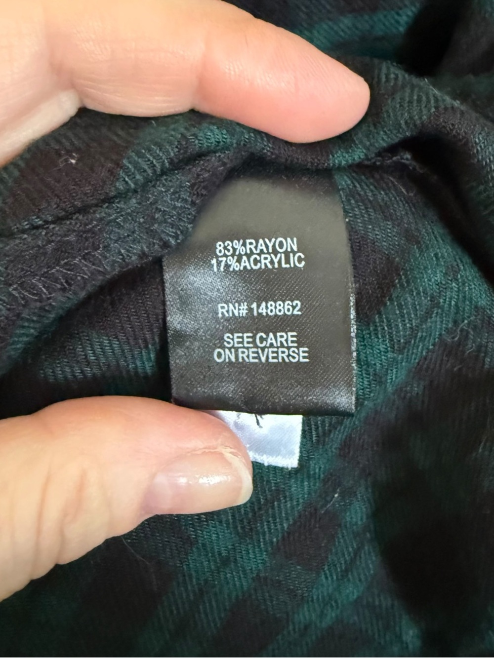 torrid Fit and Flare Softest Flannel Dark Green and Black Plaid Button Down Top - Picture 7 of 8